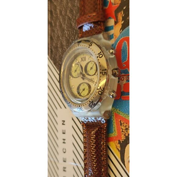 Swatch watch OVERBOARD SBK105 1995 AquaChrono New old stock - Picture 6 of 11